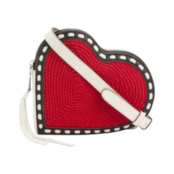 AIMEE KESTENBERG Red Multi Leather Nothing But Love Crossbody Clutch